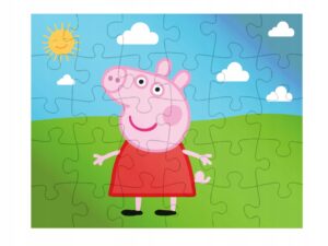 puzzle świnka pepa dla dzieci kolorowe