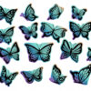 motyle magnesy folia holograficzna